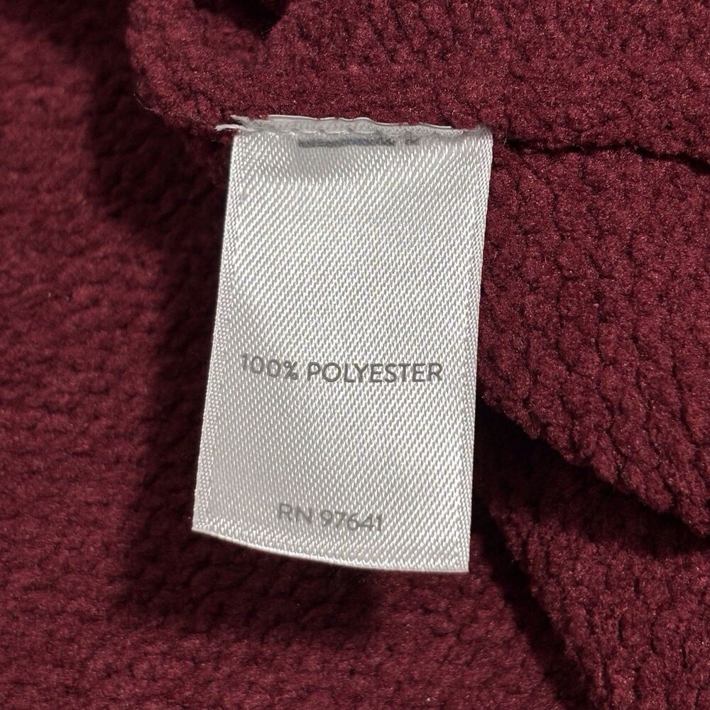 J Jill Chenille Oversized Sweater XL Burgundy Drop Shoulder Mock Neck Pockets - Picture 9 of 10